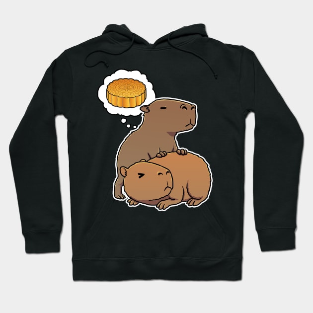 Capybara hungry for Mooncake delicacy Hoodie by capydays